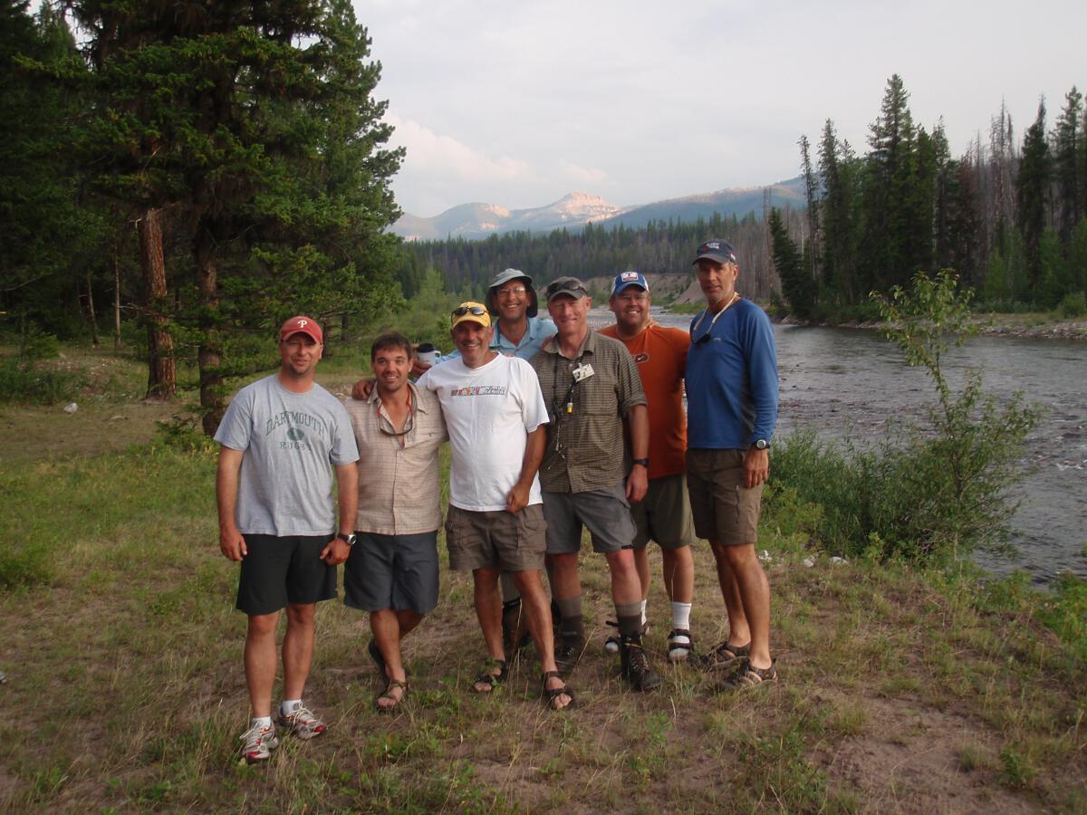 Dave and His Buddies on one of their Numerous Fishing Trips on the Southfork of the Flathead